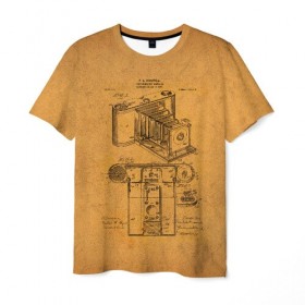 Мужская футболка 3D с принтом Photographic Camera Patent в Тюмени, 100% полиэфир | прямой крой, круглый вырез горловины, длина до линии бедер | patent | идея | история | камера | патент | разработка | фотик | фотоаппарат | фотограф | чертеж | чертежи