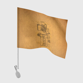Флаг для автомобиля с принтом Photographic Camera Patent в Тюмени, 100% полиэстер | Размер: 30*21 см | patent | идея | история | камера | патент | разработка | фотик | фотоаппарат | фотограф | чертеж | чертежи