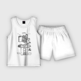 Детская пижама с шортами хлопок с принтом Photographic Camera Patent в Тюмени,  |  | patent | идея | история | камера | патент | разработка | фотик | фотоаппарат | фотограф | чертеж | чертежи
