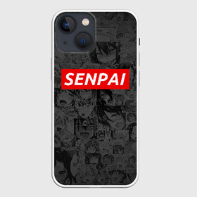 Чехол для iPhone 13 mini с принтом SENPAI | СЕНПАЙ в Тюмени,  |  | ahegao | kawai | kowai | oppai | otaku | senpai | sugoi | waifu | yandere | ахегао | ковай | отаку | сенпай | яндере
