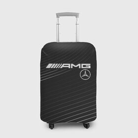 Чехол для чемодана 3D с принтом Mercedes в Тюмени, 86% полиэфир, 14% спандекс | двустороннее нанесение принта, прорези для ручек и колес | amg | mercedes | авто | автомобиль | иномарка | логотип | машина | мерседес | текстура