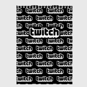 Скетчбук с принтом TWITCH в Тюмени, 100% бумага
 | 48 листов, плотность листов — 100 г/м2, плотность картонной обложки — 250 г/м2. Листы скреплены сверху удобной пружинной спиралью | game | gamer | logo | trend | twitch | twitties | игры | логотип | мода | надписи | стрим | твитч | тренд