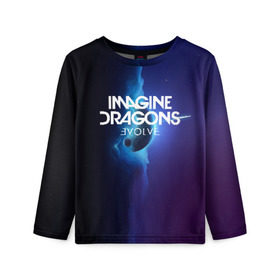 Детский лонгслив 3D с принтом IMAGINE DRAGONS в Тюмени, 100% полиэстер | длинные рукава, круглый вырез горловины, полуприлегающий силуэт
 | evolve | id | imagine dragons | драконы | ид