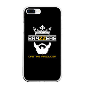 Чехол для iPhone 7Plus/8 Plus матовый с принтом Brazzers Casting-producer в Тюмени, Силикон | Область печати: задняя сторона чехла, без боковых панелей | adults | beard | brazzers | casting | crown | inscription | king | logo | movies | mustache | producer | studio | борода | кастинг | король | корона | логотип | надпись | продюсер | студия | усы | фильмы | царь