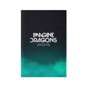 Обложка для паспорта матовая кожа с принтом IMAGINE DRAGONS в Тюмени, натуральная матовая кожа | размер 19,3 х 13,7 см; прозрачные пластиковые крепления | Тематика изображения на принте: evolve | id | imagine dragons | драконы | ид