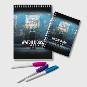 Блокнот с принтом WATCH DOGS LEGION в Тюмени, 100% бумага | 48 листов, плотность листов — 60 г/м2, плотность картонной обложки — 250 г/м2. Листы скреплены удобной пружинной спиралью. Цвет линий — светло-серый
 | ded sec | fox | hacker | legion | watch dogs | watch dogs 2 | watch dogs legion | легион | хакер