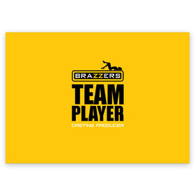 Поздравительная открытка с принтом Brazzers Team player в Тюмени, 100% бумага | плотность бумаги 280 г/м2, матовая, на обратной стороне линовка и место для марки
 | Тематика изображения на принте: adults | brazzers | casting | emblem | films | girl | inscription | logo | player | producer | silhouette | studio | team | девушка | игрок | кастинг | командный | логотип | надпись | продюсер | силуэт | студия | фильмы | эмблема