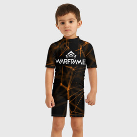 Детский купальный костюм 3D с принтом Warframe в Тюмени, Полиэстер 85%, Спандекс 15% | застежка на молнии на спине | warframe | warframe лотос | варфрейм