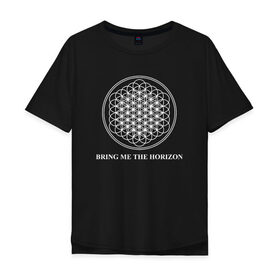 Мужская футболка хлопок Oversize с принтом BRING ME THE HORIZON в Тюмени, 100% хлопок | свободный крой, круглый ворот, “спинка” длиннее передней части | bmth | bring me the horizon