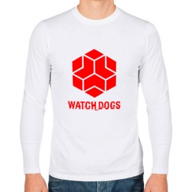 Мужской лонгслив хлопок с принтом WATCH DOGS в Тюмени, 100% хлопок |  | ded sec | hacker | legion | watch dogs | watch dogs 2 | watch dogs legion | легион | хакер