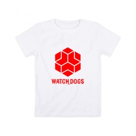 Детская футболка хлопок с принтом WATCH DOGS в Тюмени, 100% хлопок | круглый вырез горловины, полуприлегающий силуэт, длина до линии бедер | ded sec | hacker | legion | watch dogs | watch dogs 2 | watch dogs legion | легион | хакер