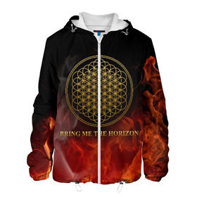 Мужская куртка 3D с принтом BRING ME THE HORIZON в Тюмени, ткань верха — 100% полиэстер, подклад — флис | прямой крой, подол и капюшон оформлены резинкой с фиксаторами, два кармана без застежек по бокам, один большой потайной карман на груди. Карман на груди застегивается на липучку | bmth | bring me the horizon