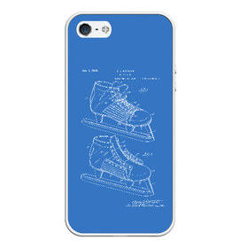 Чехол для iPhone 5/5S матовый с принтом Patent - hocey в Тюмени, Силикон | Область печати: задняя сторона чехла, без боковых панелей | Тематика изображения на принте: patent | зима | игра | идея | история | коньки | лёд | патент | разработка | сибирь | спорт | хокей | хоккей | чертеж | чертежи