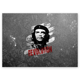 Поздравительная открытка с принтом Че Гевара в Тюмени, 100% бумага | плотность бумаги 280 г/м2, матовая, на обратной стороне линовка и место для марки
 | che | che guevara | cuba | ernesto guevara | guerrilla | revolution | viva la | viva la revolution | история | куба | партизан | революция | свобода | че | че гевара | чегевара