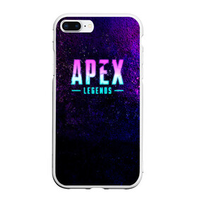 Чехол для iPhone 7Plus/8 Plus матовый с принтом Apex Legends Neon logo в Тюмени, Силикон | Область печати: задняя сторона чехла, без боковых панелей | apex | apex legends | bangalor | bloodhound | caustic | crypto | gibraltar | legends | lifeline | logo | mirage | neon | pathfinder | titanfall | watson | wraith | апекс | неон