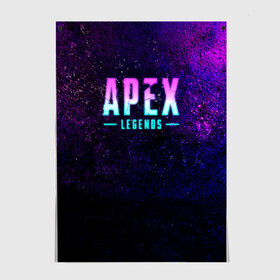 Постер с принтом Apex Legends. Neon logo в Тюмени, 100% бумага
 | бумага, плотность 150 мг. Матовая, но за счет высокого коэффициента гладкости имеет небольшой блеск и дает на свету блики, но в отличии от глянцевой бумаги не покрыта лаком | apex | apex legends | bangalor | bloodhound | caustic | crypto | gibraltar | legends | lifeline | logo | mirage | neon | pathfinder | titanfall | watson | wraith | апекс | неон