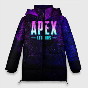 Женская зимняя куртка 3D с принтом Apex Legends Neon logo в Тюмени, верх — 100% полиэстер; подкладка — 100% полиэстер; утеплитель — 100% полиэстер | длина ниже бедра, силуэт Оверсайз. Есть воротник-стойка, отстегивающийся капюшон и ветрозащитная планка. 

Боковые карманы с листочкой на кнопках и внутренний карман на молнии | apex | apex legends | bangalor | bloodhound | caustic | crypto | gibraltar | legends | lifeline | logo | mirage | neon | pathfinder | titanfall | watson | wraith | апекс | неон