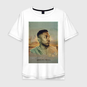 Мужская футболка хлопок Oversize с принтом Kendrick Lamar в Тюмени, 100% хлопок | свободный крой, круглый ворот, “спинка” длиннее передней части | Тематика изображения на принте: 