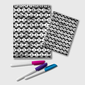Блокнот с принтом RAMMSTEIN в Тюмени, 100% бумага | 48 листов, плотность листов — 60 г/м2, плотность картонной обложки — 250 г/м2. Листы скреплены удобной пружинной спиралью. Цвет линий — светло-серый
 | rammstein | рамштайн