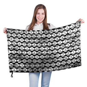 Флаг 3D с принтом RAMMSTEIN в Тюмени, 100% полиэстер | плотность ткани — 95 г/м2, размер — 67 х 109 см. Принт наносится с одной стороны | rammstein | рамштайн