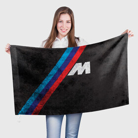 Флаг 3D с принтом BMW (1) в Тюмени, 100% полиэстер | плотность ткани — 95 г/м2, размер — 67 х 109 см. Принт наносится с одной стороны | bmw | авто | автомобиль | бмв