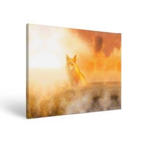 Холст прямоугольный с принтом Лисичка в тумане в Тюмени, 100% ПВХ |  | animals | forest | fox | арт | животное | лес | лиса | лисичка | облака | рисунок | рыжая лиса | туман