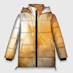 Женская зимняя куртка 3D с принтом Лисичка в тумане в Тюмени, верх — 100% полиэстер; подкладка — 100% полиэстер; утеплитель — 100% полиэстер | длина ниже бедра, силуэт Оверсайз. Есть воротник-стойка, отстегивающийся капюшон и ветрозащитная планка. 

Боковые карманы с листочкой на кнопках и внутренний карман на молнии | animals | forest | fox | арт | животное | лес | лиса | лисичка | облака | рисунок | рыжая лиса | туман