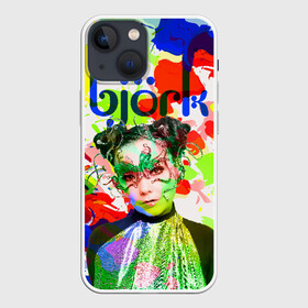 Чехол для iPhone 13 mini с принтом Bjork в Тюмени,  |  | art pop | avant garde | biork | bjork | electronica | experimental | авантгард | арт поп | бьёрк | бьйорк | бьорк | вокал | краски | радуга | цвета | электронтка