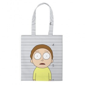 Сумка 3D повседневная с принтом Morty is in prison в Тюмени, 100% полиэстер | Плотность: 200 г/м2; Размер: 34×35 см; Высота лямок: 30 см | c 137 | morty | morty smith | portal | rick | rick and morty | rick sanchez | sanchez | smith | морти | морти смит | портал | рик | рик и морти | рик санчез | санчез | смит