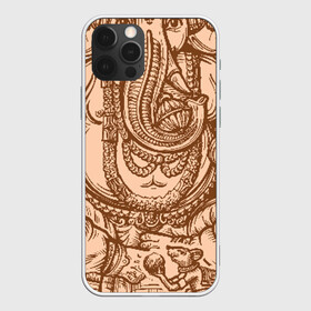 Чехол для iPhone 12 Pro с принтом Ганеш в Тюмени, силикон | область печати: задняя сторона чехла, без боковых панелей | бог. индуизм | буддизм | ганеш | ганеша | индия | кришна | мифология | оберег | ом | слон | талисман