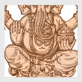 Магнитный плакат 3Х3 с принтом Ганеш в Тюмени, Полимерный материал с магнитным слоем | 9 деталей размером 9*9 см | бог. индуизм | буддизм | ганеш | ганеша | индия | кришна | мифология | оберег | ом | слон | талисман