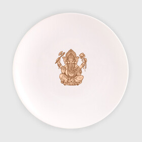 Тарелка с принтом Ганеш в Тюмени, фарфор | диаметр - 210 мм
диаметр для нанесения принта - 120 мм | бог. индуизм | буддизм | ганеш | ганеша | индия | кришна | мифология | оберег | ом | слон | талисман