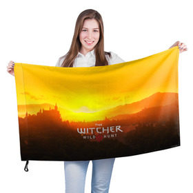 Флаг 3D с принтом THE WITCHER 3:WILD HUNT в Тюмени, 100% полиэстер | плотность ткани — 95 г/м2, размер — 67 х 109 см. Принт наносится с одной стороны | cd projekt red | ciri | game | geralt | geralt of rivia | gwynbleidd | the witcher | the witcher 3: wild hunt | ведьмак | ведьмак 3: дикая охота | геральт | геральт из ривии | цири | цирилла