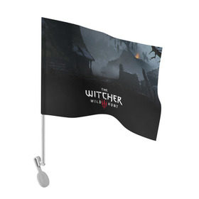 Флаг для автомобиля с принтом THE WITCHER 3 в Тюмени, 100% полиэстер | Размер: 30*21 см | cd projekt red | ciri | game | geralt | geralt of rivia | gwynbleidd | the witcher | the witcher 3: wild hunt | ведьмак | ведьмак 3: дикая охота | геральт | геральт из ривии | цири | цирилла