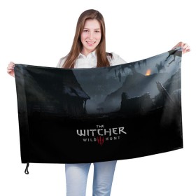 Флаг 3D с принтом THE WITCHER 3 в Тюмени, 100% полиэстер | плотность ткани — 95 г/м2, размер — 67 х 109 см. Принт наносится с одной стороны | cd projekt red | ciri | game | geralt | geralt of rivia | gwynbleidd | the witcher | the witcher 3: wild hunt | ведьмак | ведьмак 3: дикая охота | геральт | геральт из ривии | цири | цирилла