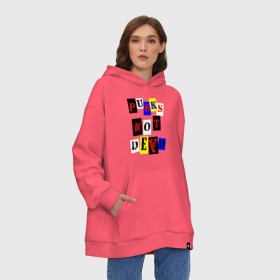 Худи SuperOversize хлопок с принтом Punks not dead в Тюмени, 70% хлопок, 30% полиэстер, мягкий начес внутри | карман-кенгуру, эластичная резинка на манжетах и по нижней кромке, двухслойный капюшон
 | punks | панки | хой