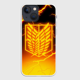 Чехол для iPhone 13 mini с принтом АТАКА ТИТАНОВ. Огненные молнии в Тюмени,  |  | attack on titan | monsters | атака титанов | монстры | титаны