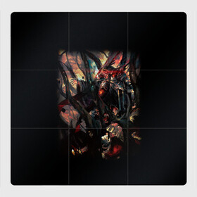 Магнитный плакат 3Х3 с принтом Overlord (4) в Тюмени, Полимерный материал с магнитным слоем | 9 деталей размером 9*9 см | Тематика изображения на принте: anime | king | manga | overlord | аинз оал гоун | альбедо | аниме | манга | оверлорд | повелитель