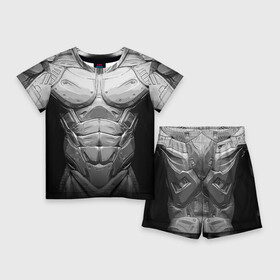 Детский костюм с шортами 3D с принтом Crysis Экзоскелет в Тюмени,  |  | crysis | style | бронь | броня | внешность | доспехи | костюм | крайзис | крайсис | кризис | крисис | мышцы | облик | пресс | робот | скин | тело | титан | торс | экзоскелет