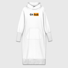 Платье удлиненное хлопок с принтом Git Hub в Тюмени,  |  | git hub | github | it | кодинг