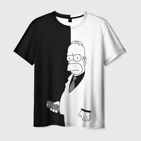 Мужская футболка 3D с принтом Гомер Симпсон в Тюмени, 100% полиэфир | прямой крой, круглый вырез горловины, длина до линии бедер | homer simpson | simpsons | гомер симпсон | симпсоны