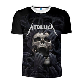 Мужская футболка 3D спортивная с принтом Metallica в Тюмени, 100% полиэстер с улучшенными характеристиками | приталенный силуэт, круглая горловина, широкие плечи, сужается к линии бедра | metalica | metallica | группа | джеймс хэтфилд | кирк хэмметт | ларс ульрих | метал | металика | металлика | миталика | музыка | роберт трухильо | рок | трэш | трэшметал | хард | хеви