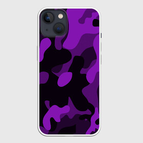Чехол для iPhone 13 с принтом Камуфляж в Тюмени,  |  | 23 февраля | black | camouflage | february 23 | khaki | military | soldier | военный | камуфляж | солдат | фиолетовый | хаки | черный