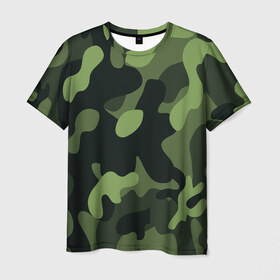 Мужская футболка 3D с принтом Камуфляж в Тюмени, 100% полиэфир | прямой крой, круглый вырез горловины, длина до линии бедер | 23 февраля | black | camouflage | february 23 | khaki | military | soldier | военный | камуфляж | солдат | фиолетовый | хаки | черный
