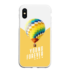 Чехол для iPhone XS Max матовый с принтом BTS Young Forever в Тюмени, Силикон | Область печати: задняя сторона чехла, без боковых панелей | balloon | bangtan boys | beyond the scene | boyband | boys | bts | chin | chonguk | edm | emblem | hip hop | jimin | jj hope | k pop | logo | rb | rm | shuga | south korean | wee | бойбенд | ви | воздушный шар | джей хоуп | логотип | мальчики | сюга