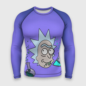 Мужской рашгард 3D с принтом Smart Rick в Тюмени,  |  | c 137 | morty | morty smith | portal | rick | rick and morty | rick sanchez | sanchez | smith | морти | морти смит | портал | рик | рик и морти | рик санчез | санчез | смит