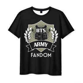 Мужская футболка 3D с принтом BTS Army Fandom в Тюмени, 100% полиэфир | прямой крой, круглый вырез горловины, длина до линии бедер | Тематика изображения на принте: army | bangtan boys | beyond the scene | boys | bts | chin | edm | emblem | fandom | fans | hieroglyphs | hip hop | jimin | k pop | logo | rainbow | rb | rm | south korean | армия | бойбенд | ви | джей хоуп | иероглифы | логотип | мальчики | радуга 