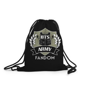 Рюкзак-мешок 3D с принтом BTS Army Fandom в Тюмени, 100% полиэстер | плотность ткани — 200 г/м2, размер — 35 х 45 см; лямки — толстые шнурки, застежка на шнуровке, без карманов и подкладки | army | bangtan boys | beyond the scene | boys | bts | chin | edm | emblem | fandom | fans | hieroglyphs | hip hop | jimin | k pop | logo | rainbow | rb | rm | south korean | армия | бойбенд | ви | джей хоуп | иероглифы | логотип | мальчики | радуга 