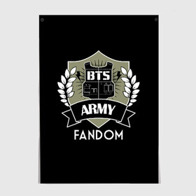 Постер с принтом BTS Army Fandom  в Тюмени, 100% бумага
 | бумага, плотность 150 мг. Матовая, но за счет высокого коэффициента гладкости имеет небольшой блеск и дает на свету блики, но в отличии от глянцевой бумаги не покрыта лаком | Тематика изображения на принте: army | bangtan boys | beyond the scene | boys | bts | chin | edm | emblem | fandom | fans | hieroglyphs | hip hop | jimin | k pop | logo | rainbow | rb | rm | south korean | армия | бойбенд | ви | джей хоуп | иероглифы | логотип | мальчики | радуга 