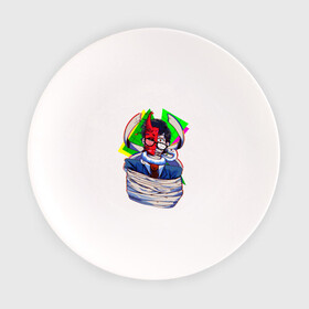 Тарелка с принтом Брайан Пастернак в Тюмени, фарфор | диаметр - 210 мм
диаметр для нанесения принта - 120 мм | yuppie psycho | брайан пастернак | игра